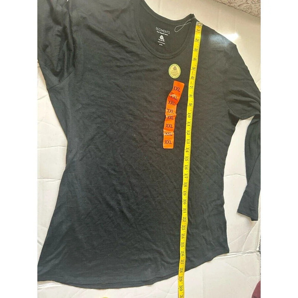 Segments Womens Base Layer Top size XXL Black Merino Wool Long Sleeve Tee - Picture 6 of 6